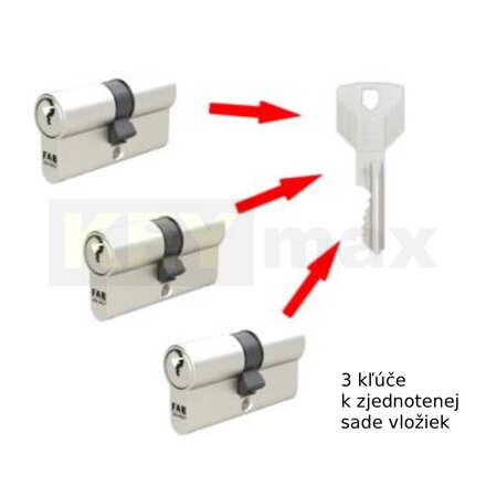 Zjednotenie vložiek FAB na spoločný kľúč - tovar na mieru